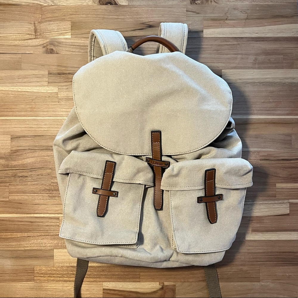 LL Bean New Meadows Canvas Rucksack